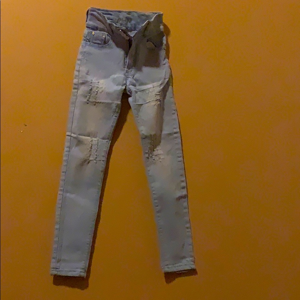 high rise kids jeans